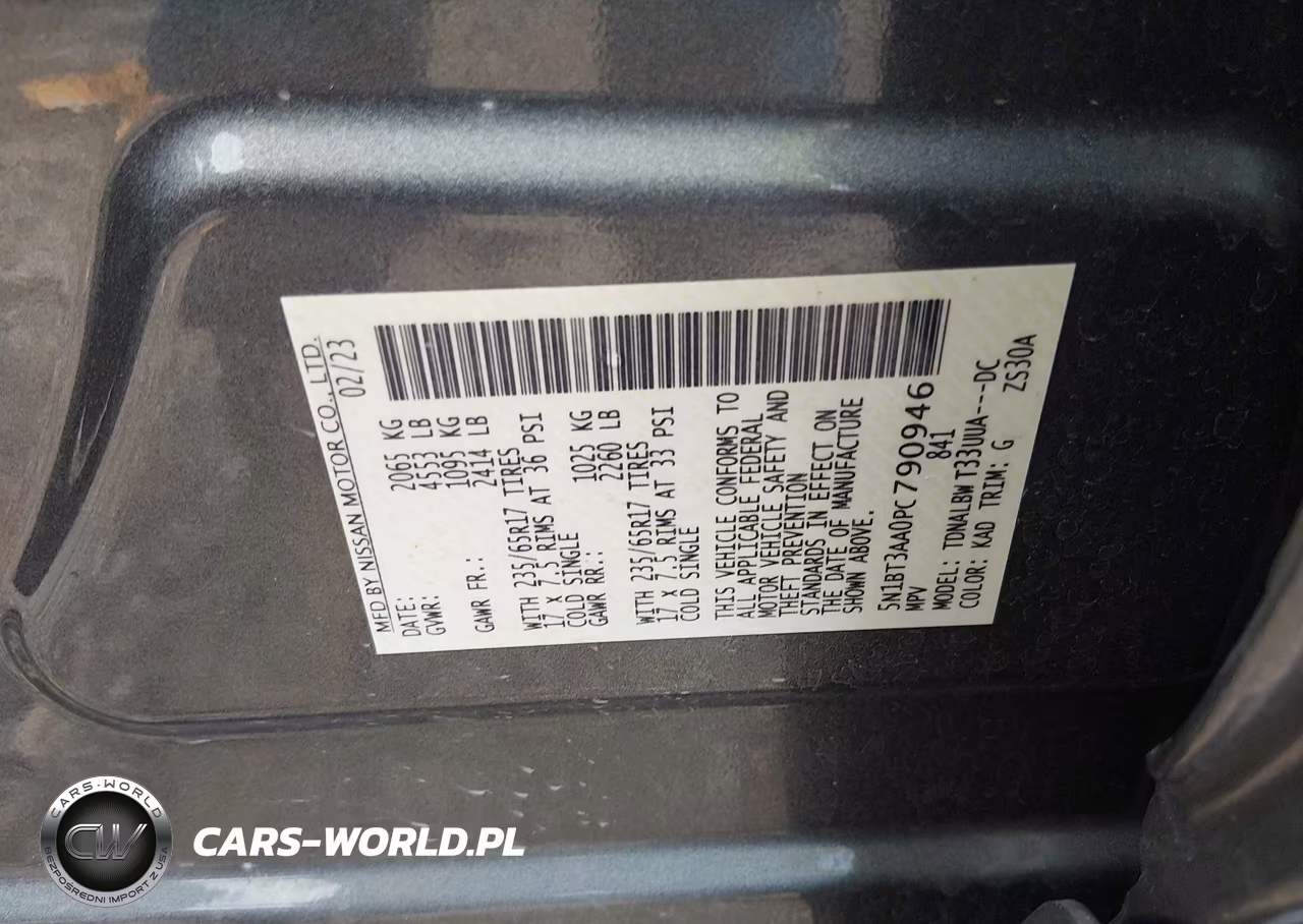2023 Nissan Rogue S Fwd VIN:5N1BT3AA0PC790946 - 9