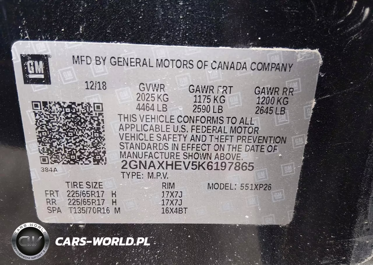 2019 CHEVROLET EQUINOX LS VIN:2GNAXHEV5K6197865 - 9