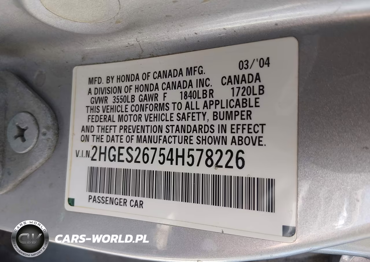 2004 Honda Civic Ex VIN:2HGES26754H578226 - 9