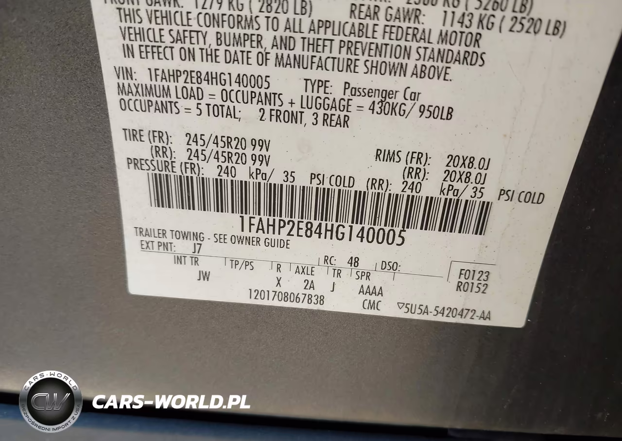2017 Ford Taurus Sel VIN:1FAHP2E84HG140005 - 9