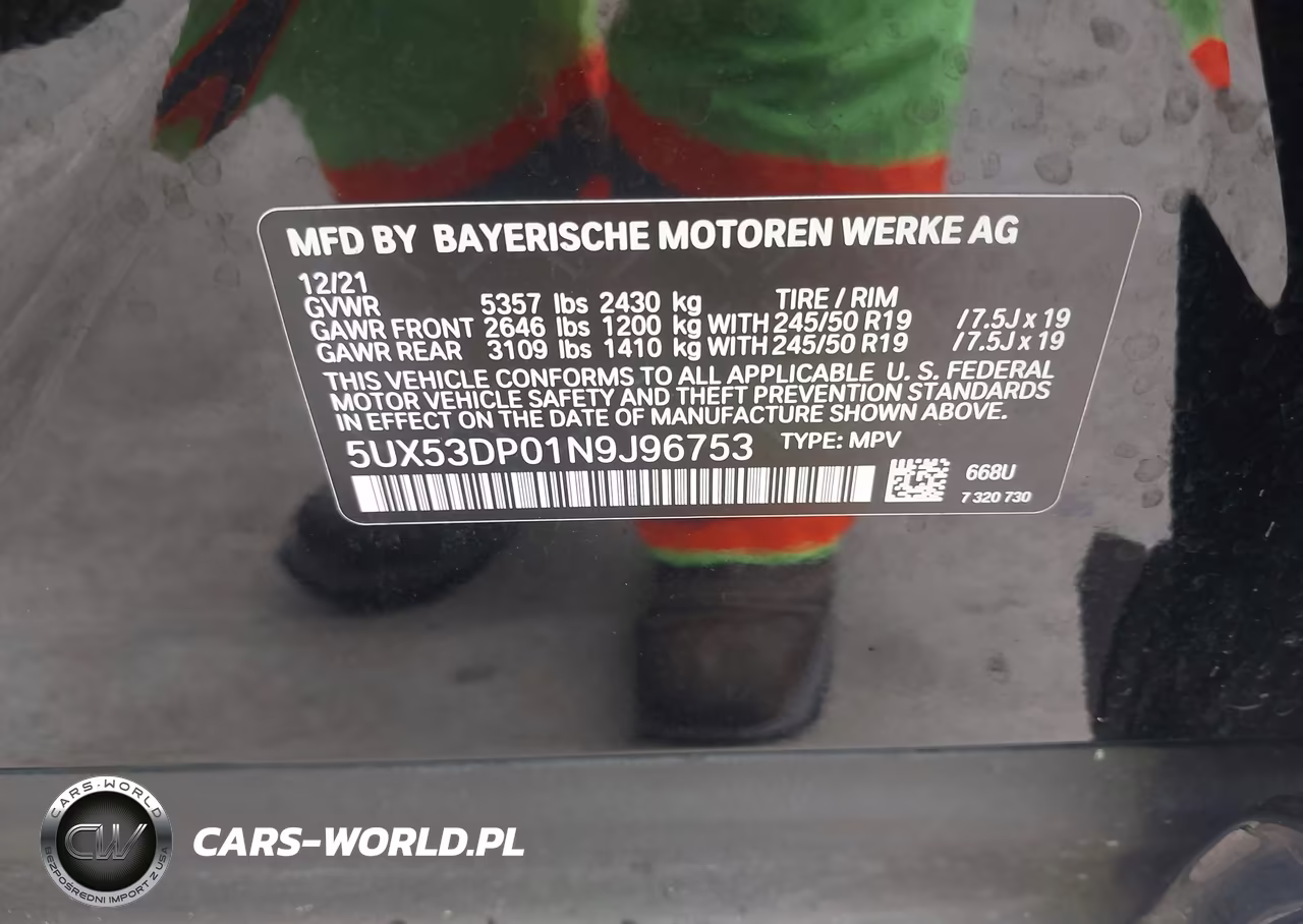 2022 BMW X3 xDrive30I VIN:5UX53DP01N9J96753 - 9
