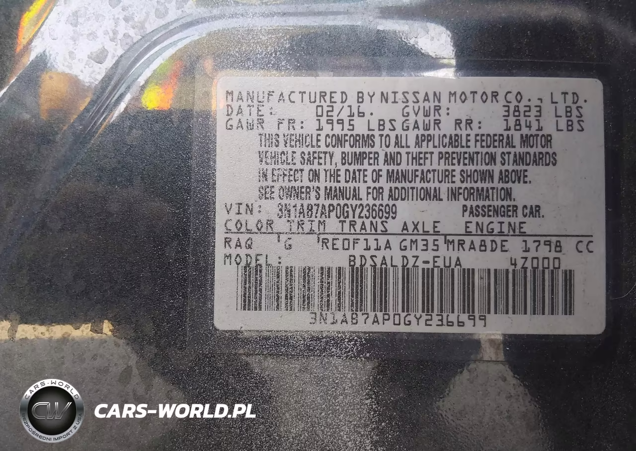 2016 Nissan Sentra Sv VIN:3N1AB7AP0GY236699 - 9