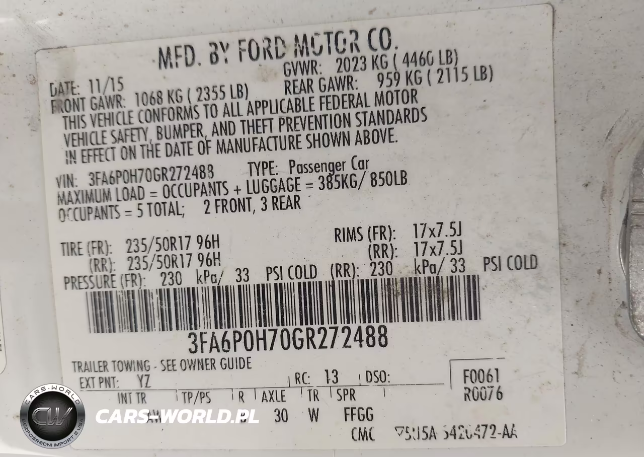 2016 Ford Fusion Se VIN:3FA6P0H70GR272488 - 9