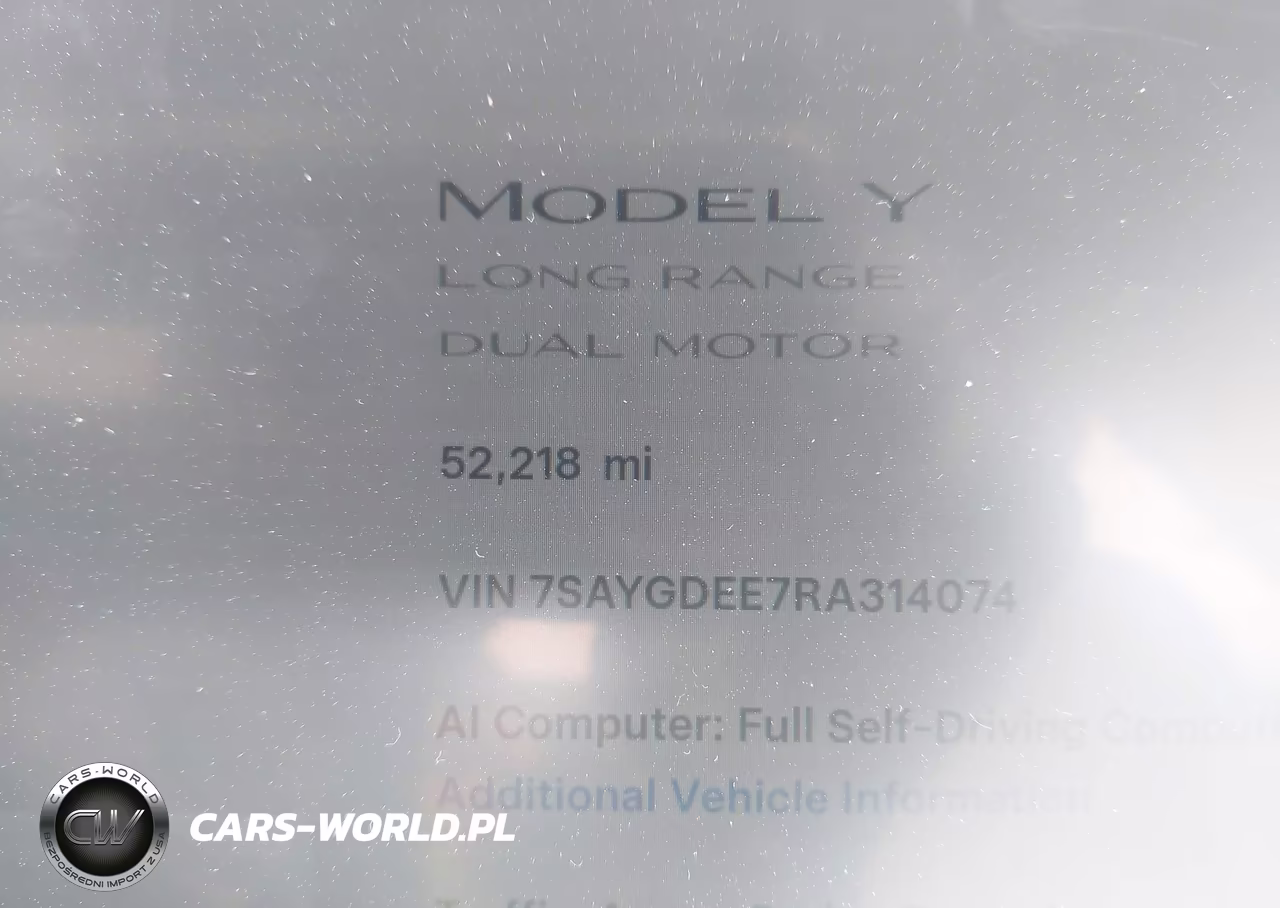 2024 Tesla Model Y Long Range Dual Motor All-Wheel Drive VIN:7SAYGDEE7RA314074 - 7