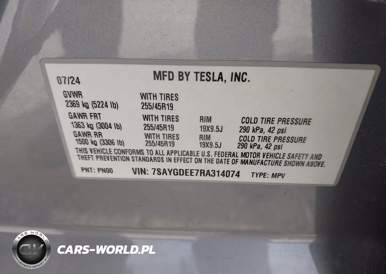2024 Tesla Model Y Long Range Dual Motor All-Wheel Drive VIN:7SAYGDEE7RA314074 - 9