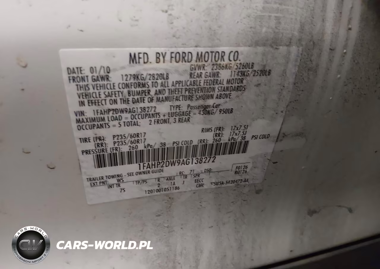 2010 Ford Taurus Se VIN:1FAHP2DW9AG138272 - 9