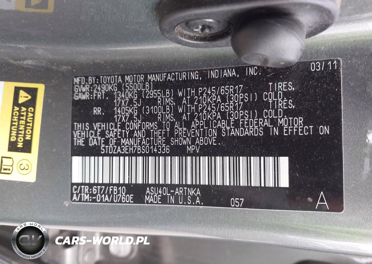 2011 Toyota Highlander VIN:5TDZA3EH7BS014336 - 9