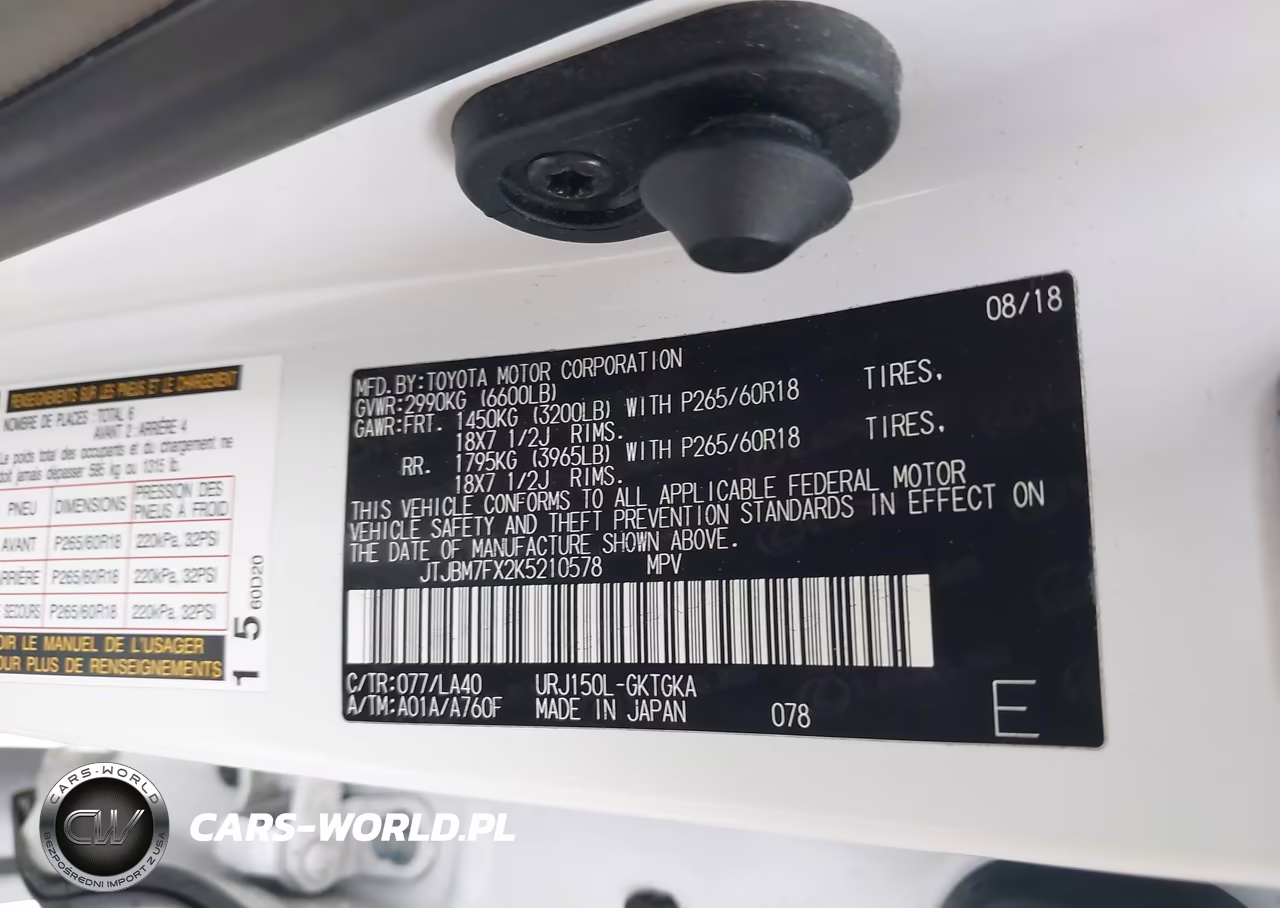 2019 Lexus Gx 460 Premium VIN:JTJBM7FX2K5210578 - 9