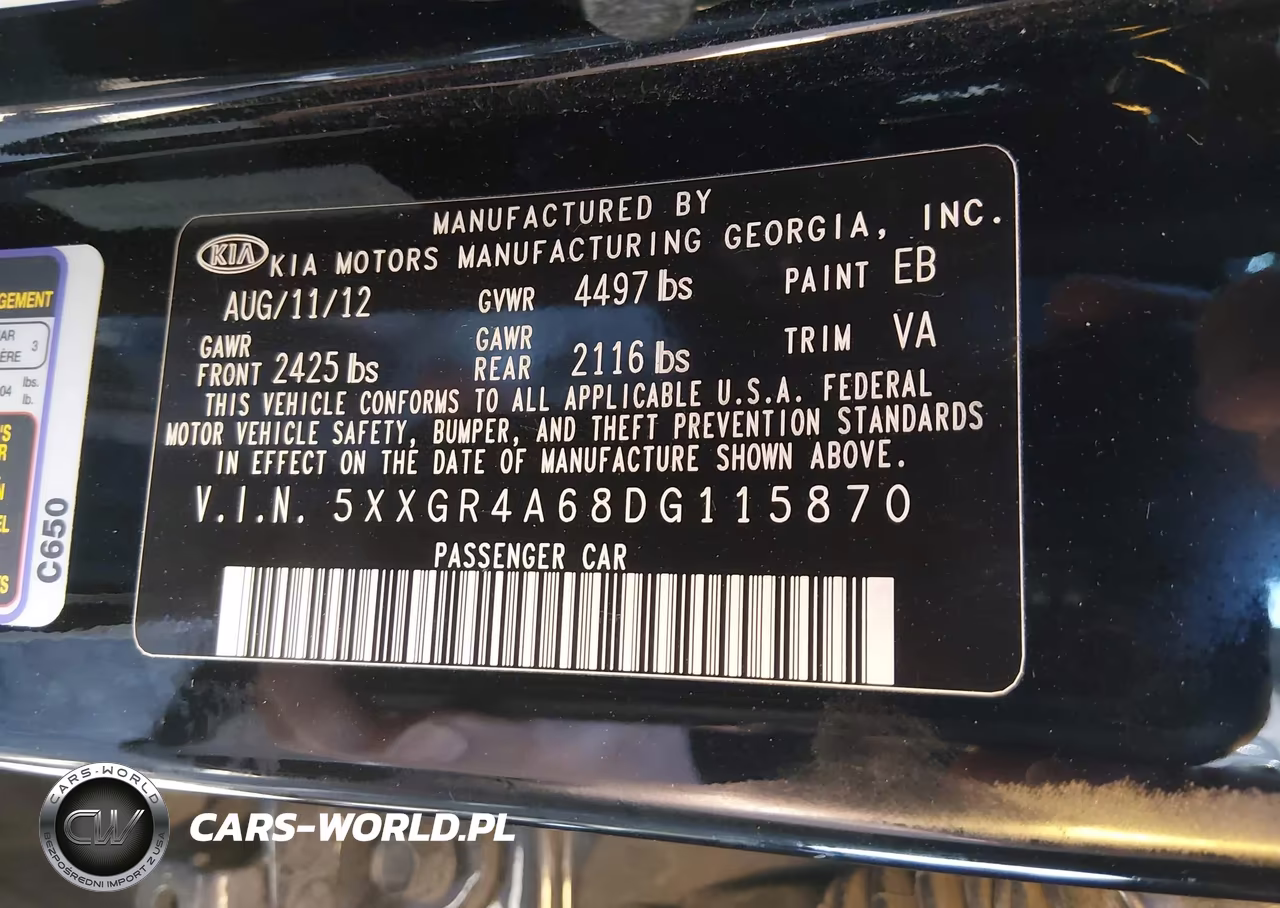 2013 Kia Optima Sx VIN:5XXGR4A68DG115870 - 9
