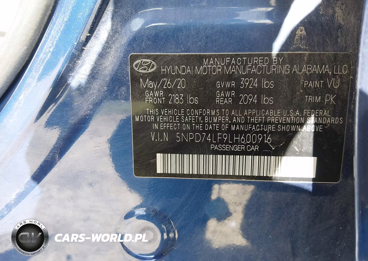 2020 Hyundai Elantra Se VIN:5NPD74LF9LH600916 - 9