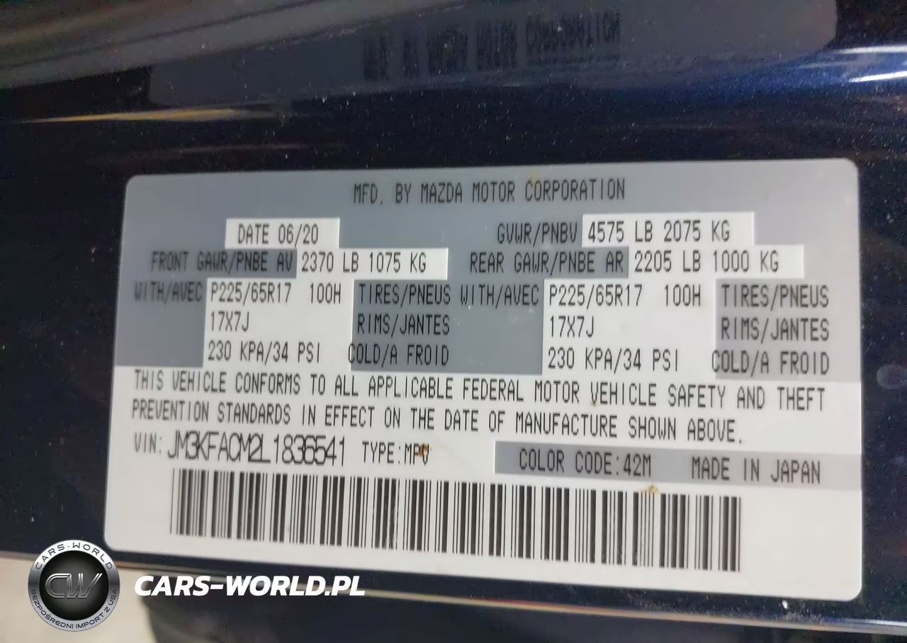 2020 Mazda Cx-5 Touring VIN:JM3KFACM2L1836541 - 9