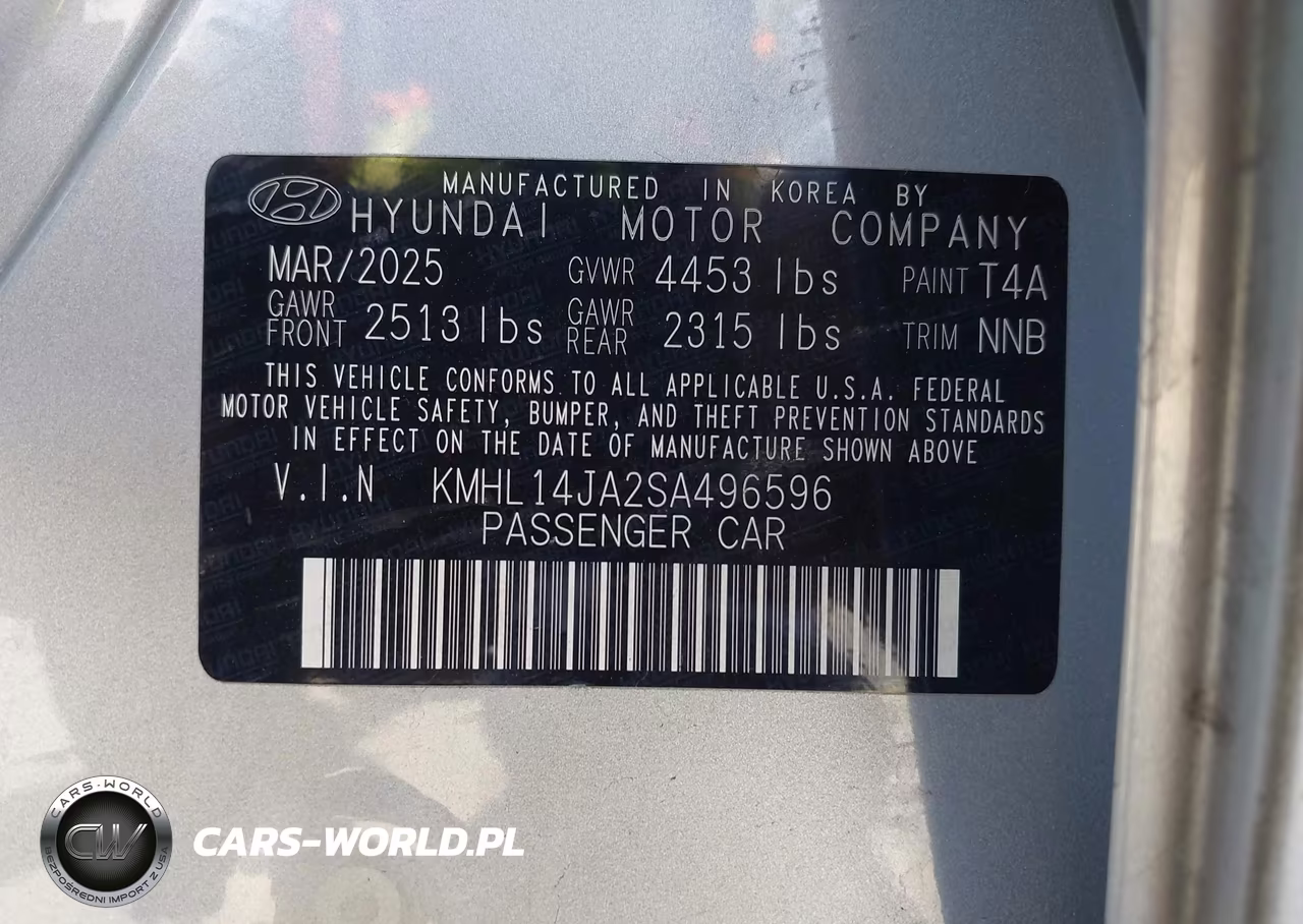 2025 Hyundai Sonata Sel Convenience VIN:KMHL14JA2SA496596 - 9