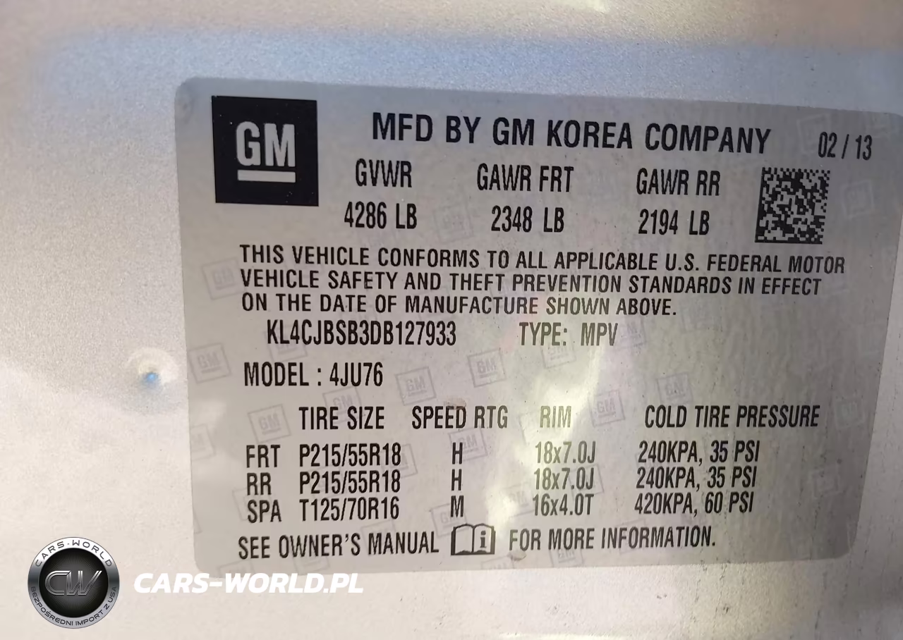 2013 Buick Encore Convenience VIN:KL4CJBSB3DB127933 - 9