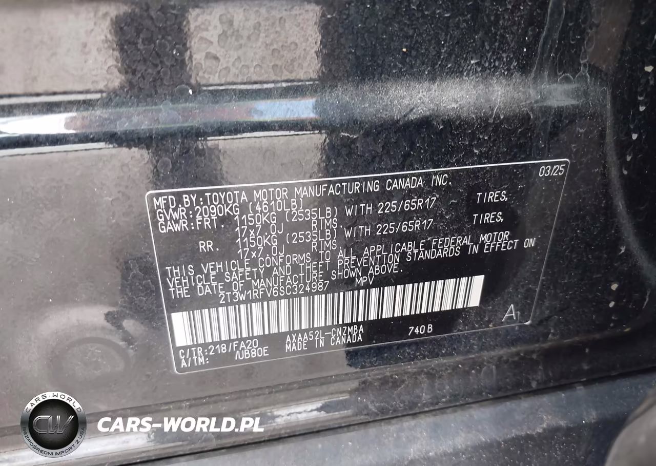 2025 Toyota Rav4 Xle VIN:2T3W1RFV6SC324987 - 9