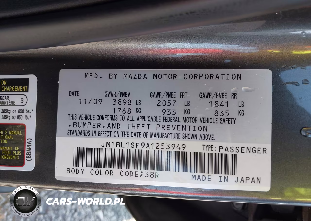 2010 Mazda Mazda3 I Touring VIN:JM1BL1SF9A1253949 - 9