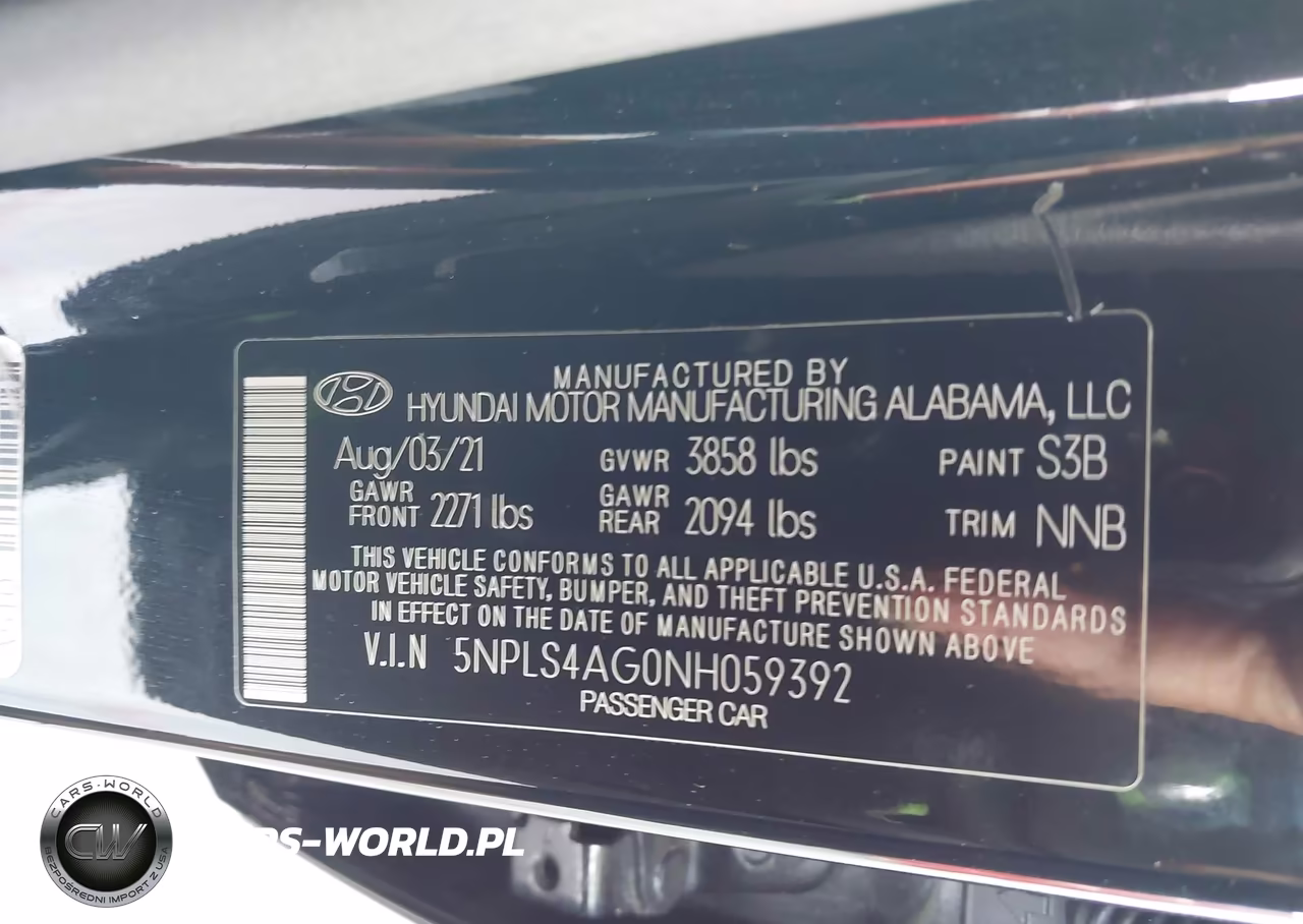 2022 Hyundai Elantra Sel VIN:5NPLS4AG0NH059392 - 9
