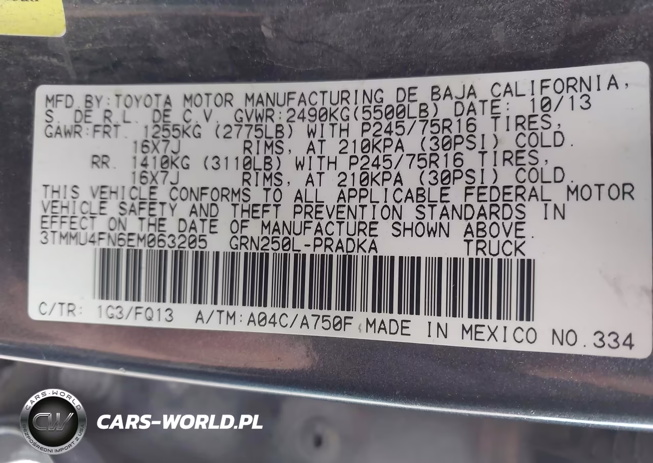 2014 Toyota Tacoma Base V6 VIN:3TMMU4FN6EM063205 - 9