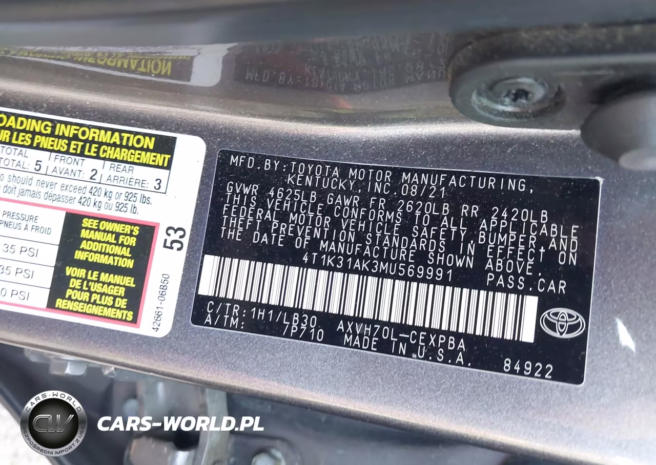 2021 Toyota Camry Xse Hybrid VIN:4T1K31AK3MU569991 - 9
