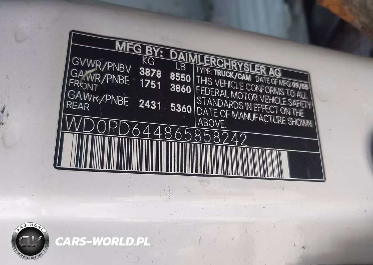 2006 Dodge Sprinter Van 2500 Hc VIN:WD0PD644865858242 - 9