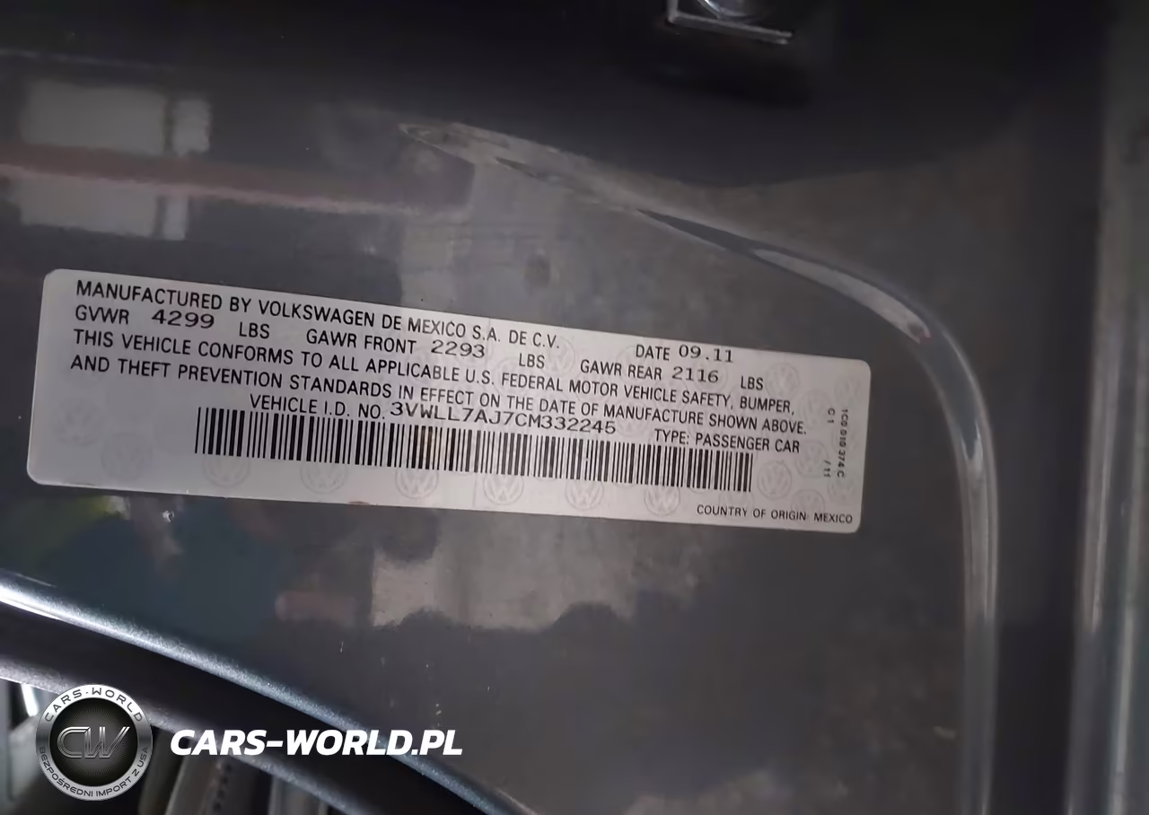 2012 Volkswagen Jetta 2.0L Tdi VIN:3VWLL7AJ7CM332245 - 9