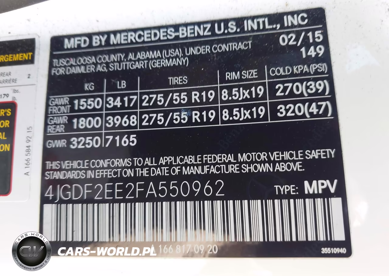 2015 Mercedes-Benz Gl 350 Bluetec 4Matic VIN:4JGDF2EE2FA550962 - 9