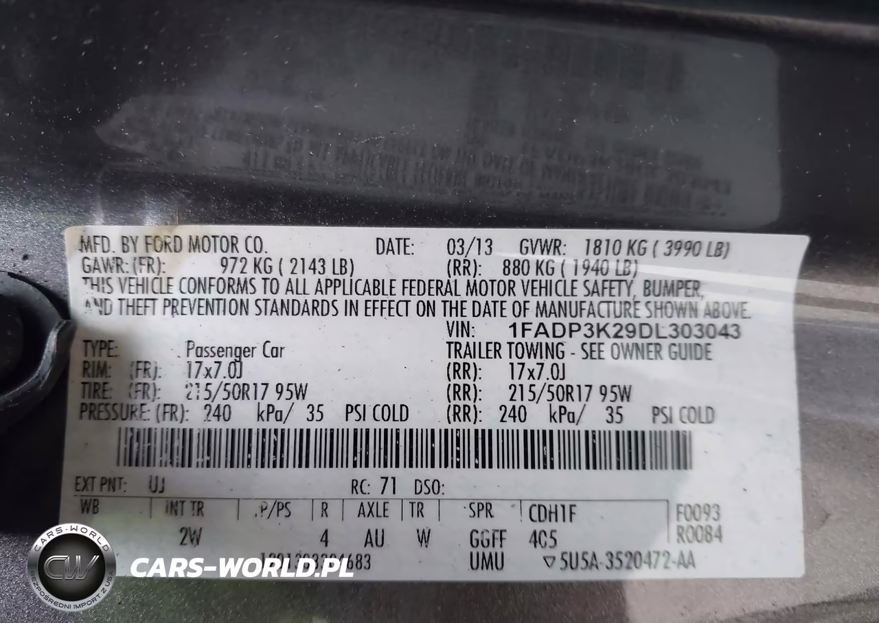 2013 Ford Focus Se VIN:1FADP3K29DL303043 - 9
