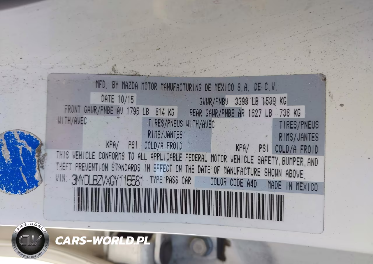 2016 Scion Ia VIN:3MYDLBZVXGY115581 - 9