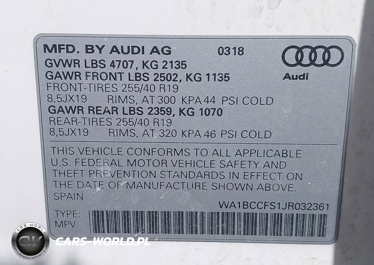 2018 Audi Q3 2.0T Sport Premium VIN:WA1BCCFS1JR032361 - 9