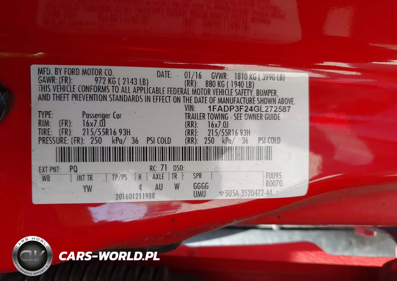 2016 Ford Focus Se VIN:1FADP3F24GL272587 - 9