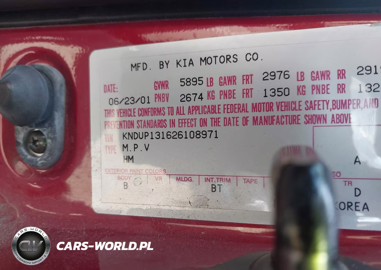 2002 Kia Sedona Ex-Lx VIN:KNDUP131626108971 - 9