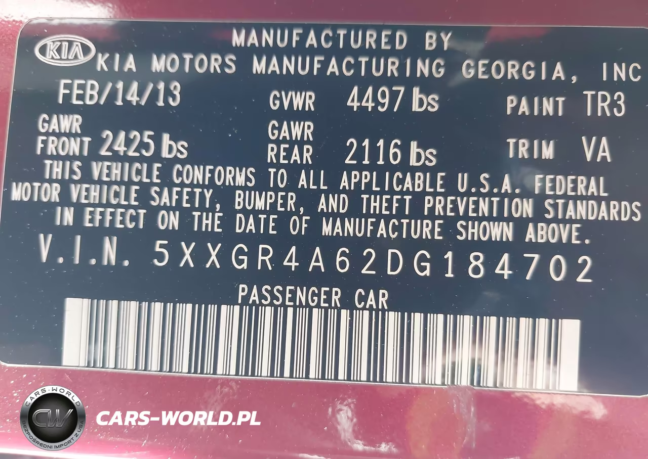 2013 Kia Optima Sx VIN:5XXGR4A62DG184702 - 9