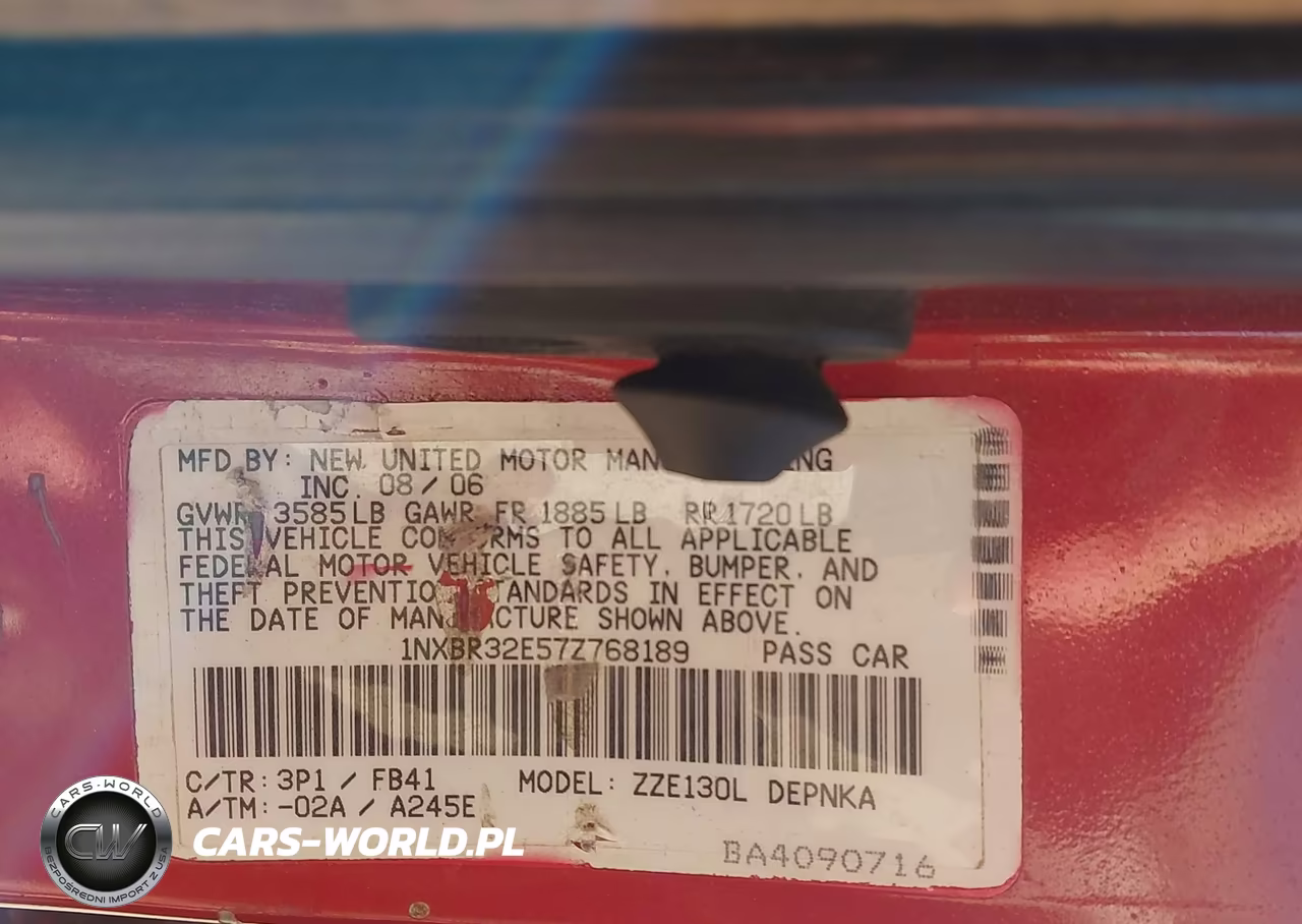 2007 Toyota Corolla Le VIN:1NXBR32E57Z768189 - 9