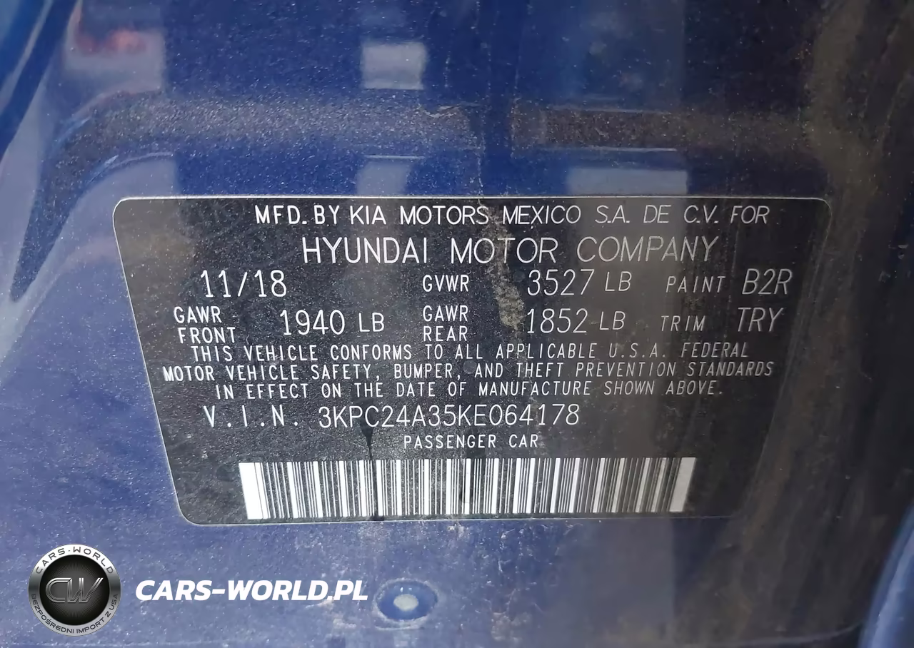 2019 Hyundai Accent Se VIN:3KPC24A35KE064178 - 9