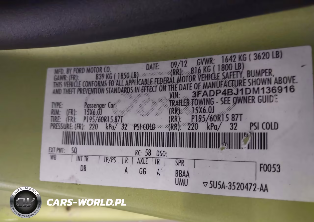 2013 Ford Fiesta Se VIN:3FADP4BJ1DM136916 - 9
