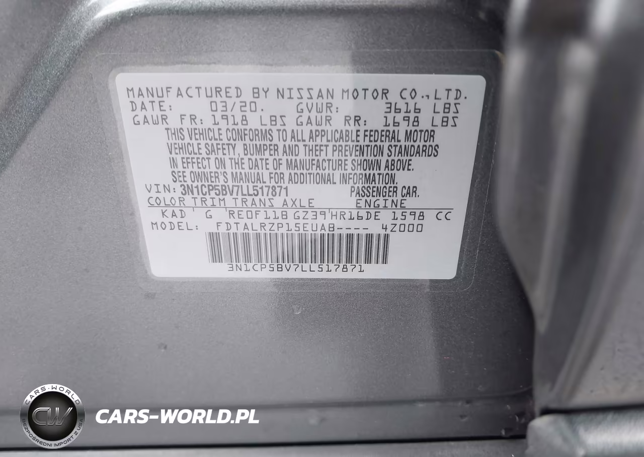 2020 Nissan Kicks S Xtronic Cvt VIN:3N1CP5BV7LL517871 - 9