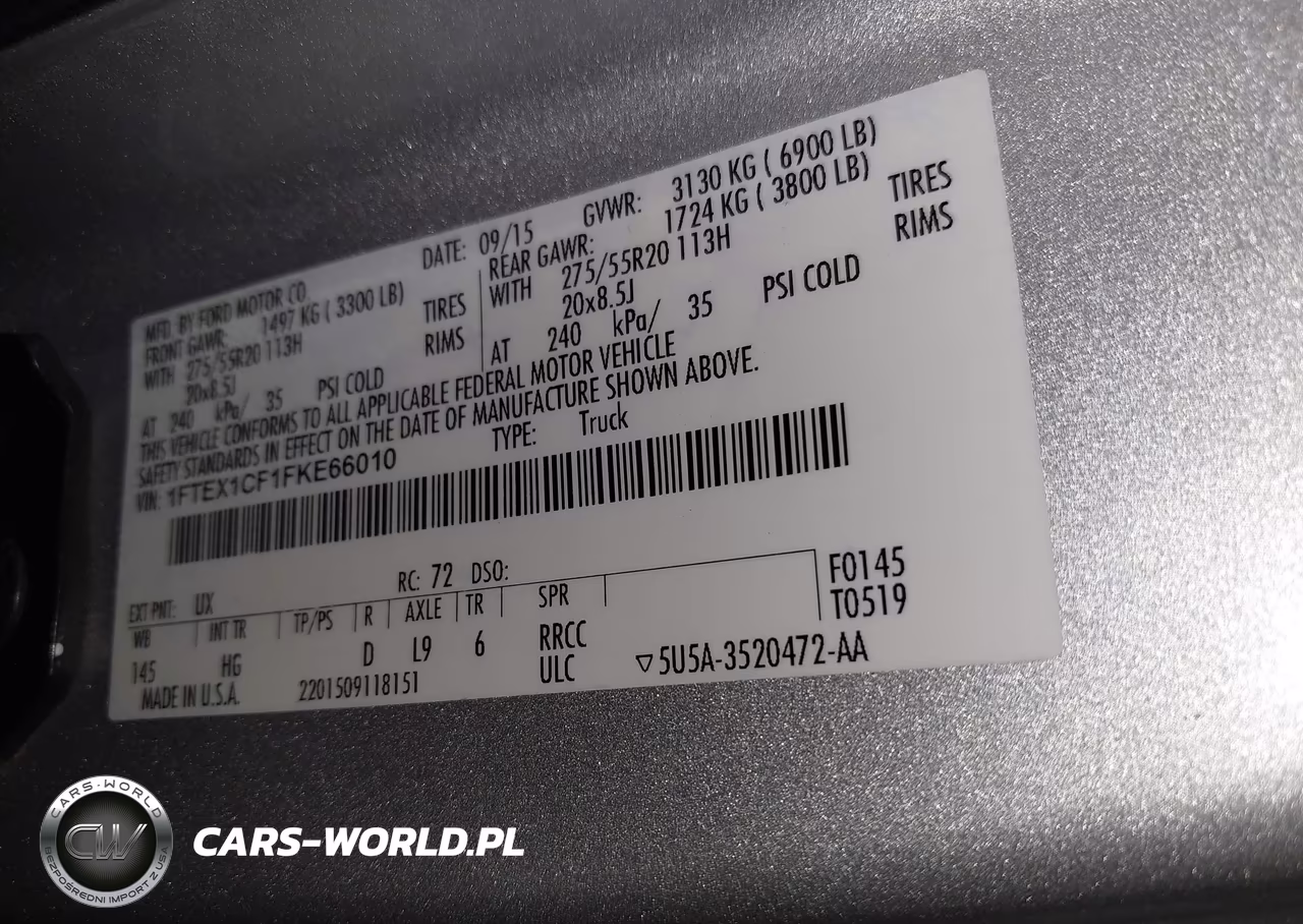 2015 Ford F-150 Lariat VIN:1FTEX1CF1FKE66010 - 9