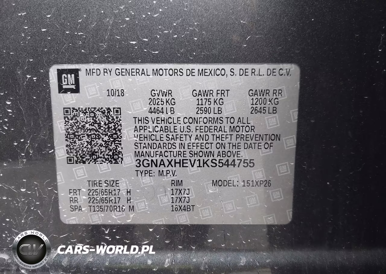 2019 Chevrolet Equinox Ls VIN:3GNAXHEV1KS544755 - 9