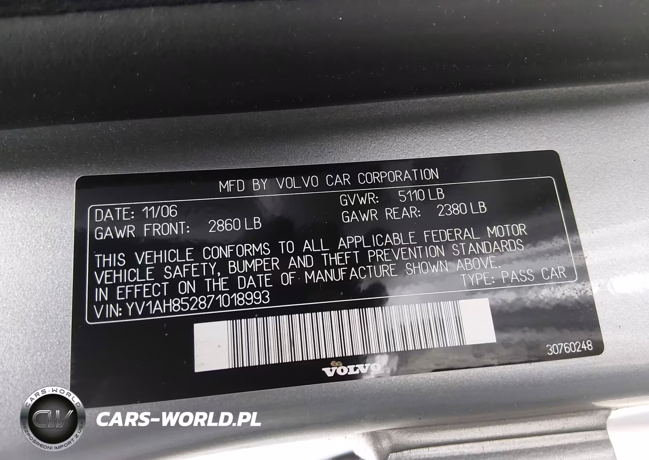 2007 Volvo S80 V8 VIN:YV1AH852871018993 - 9