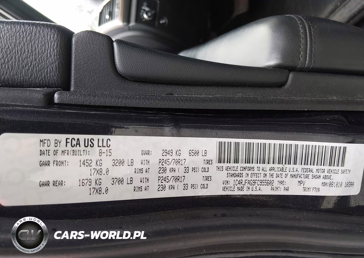 2015 Jeep Grand Cherokee Laredo VIN:1C4RJFAG9FC955602 - 9