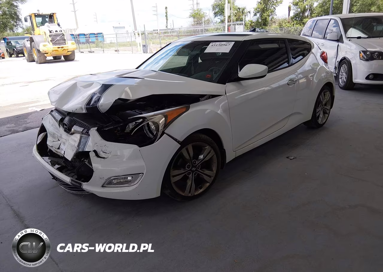 2012 Hyundai Veloster Base W-Red-Black VIN:KMHTC6AD0CU061107 - 2