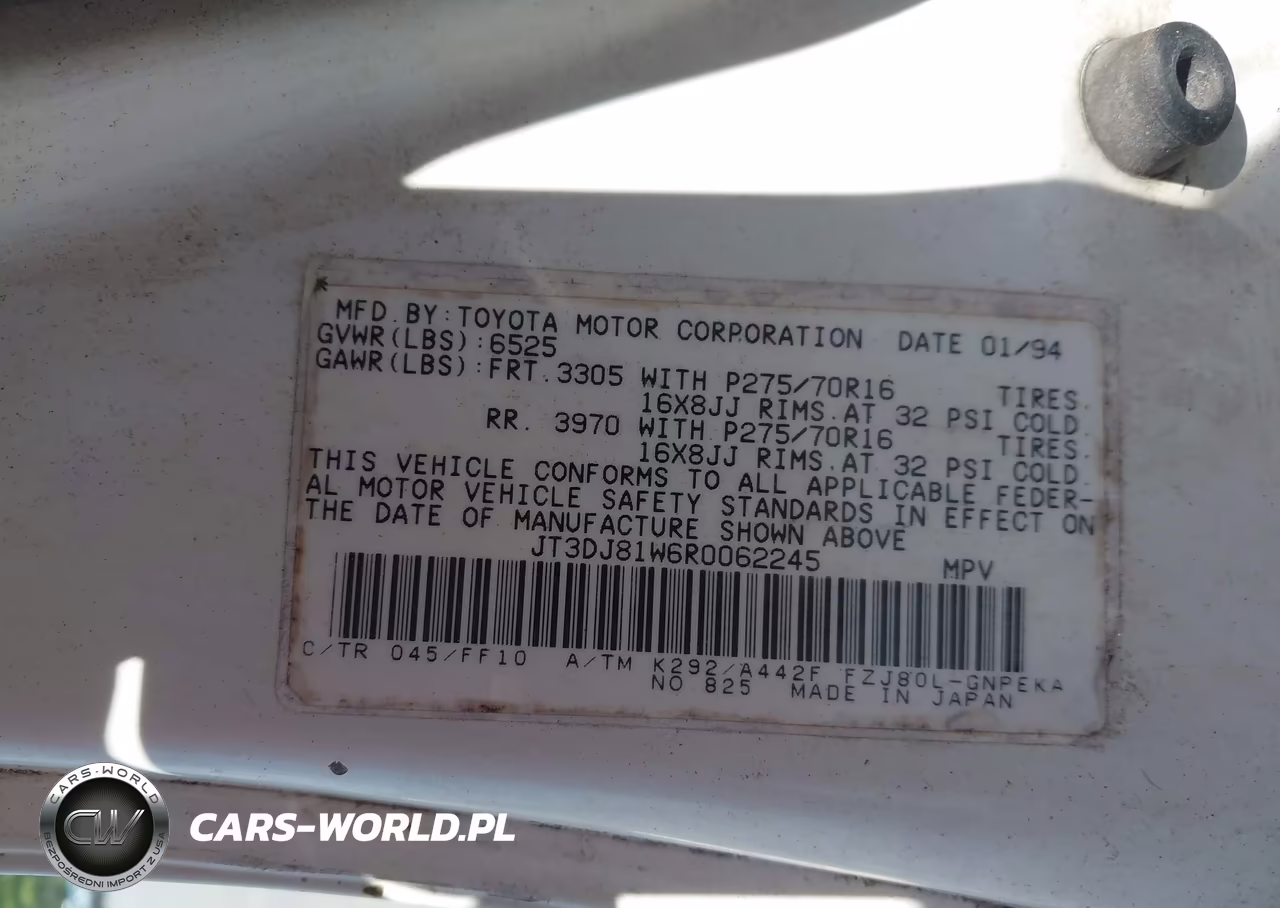 1994 Toyota Land Cruiser Dj81 VIN:JT3DJ81W6R0062245 - 9