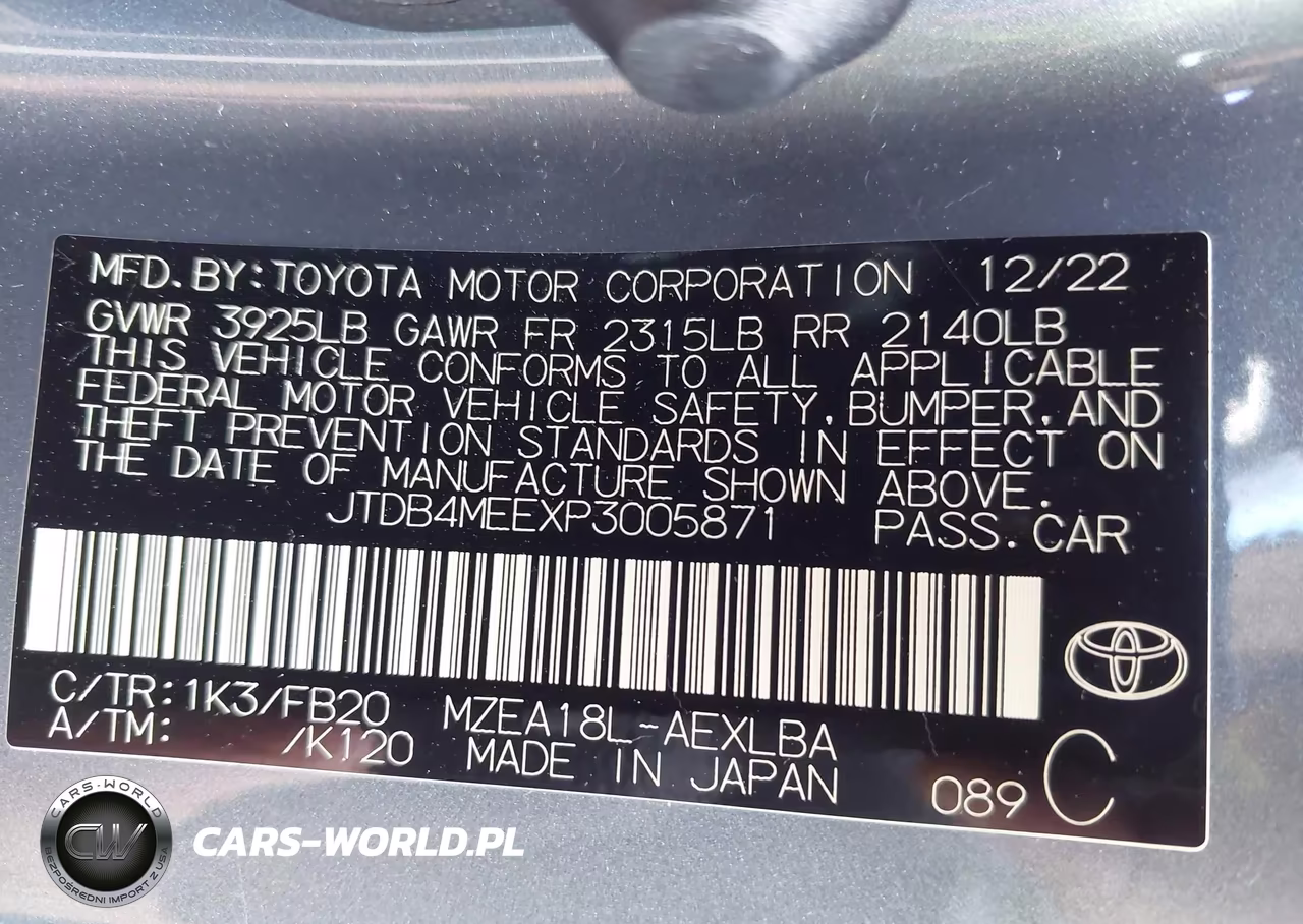 2023 Toyota Corolla Le VIN:JTDB4MEEXP3005871 - 9