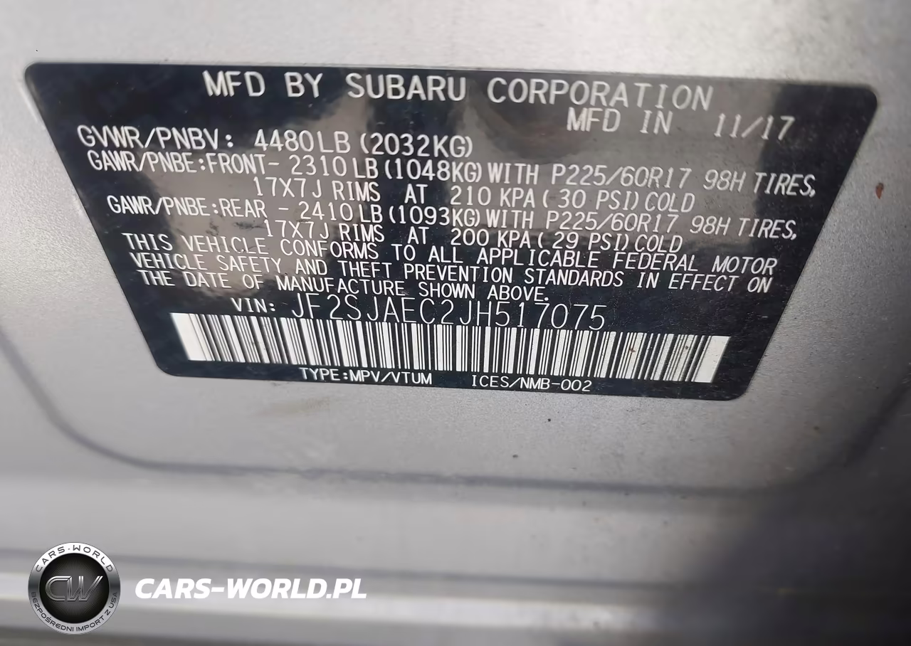 2018 Subaru Forester 2.5I Premium VIN:JF2SJAEC2JH517075 - 9