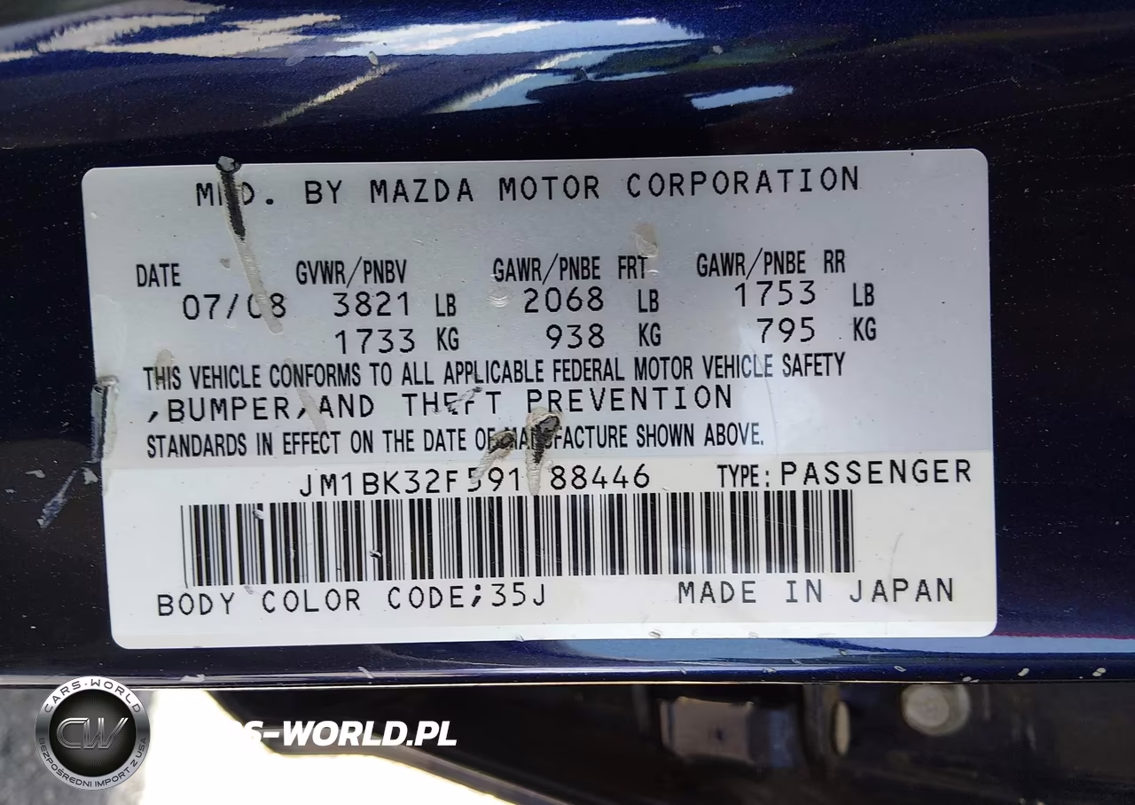 2009 Mazda Mazda3 I VIN:JM1BK32F591188446 - 9