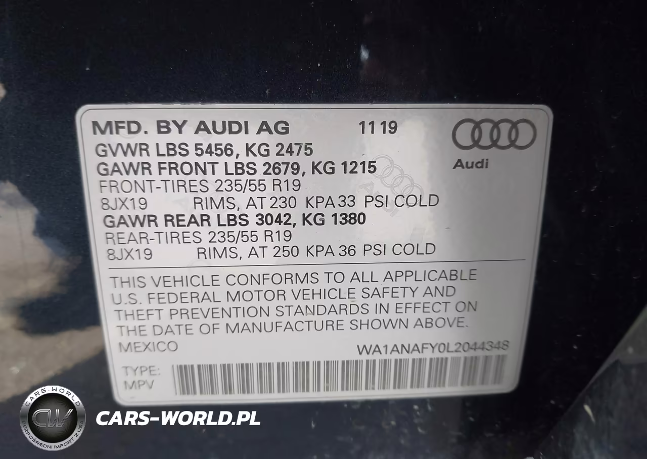 2020 Audi Q5 Premium 45 Tfsi Quattro S Tronic VIN:WA1ANAFY0L2044348 - 9