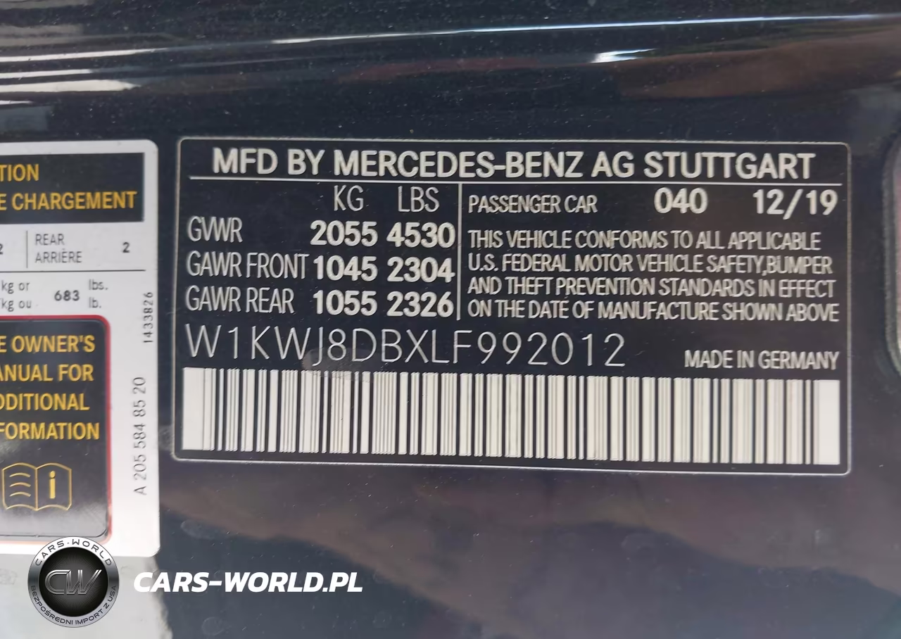 2020 Mercedes-Benz C 300 VIN:W1KWJ8DBXLF992012 - 9