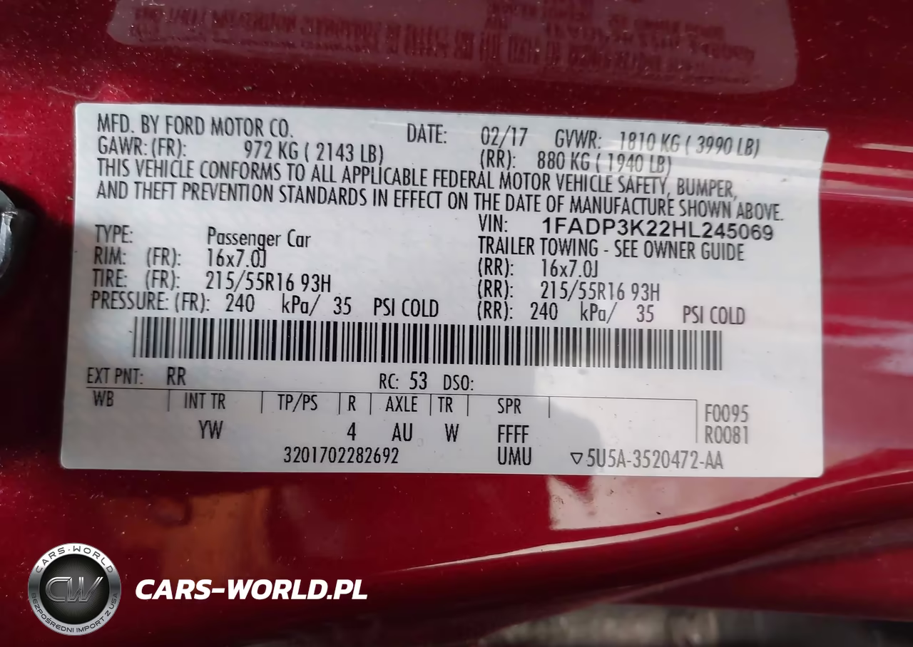 2017 Ford Focus Se VIN:1FADP3K22HL245069 - 9