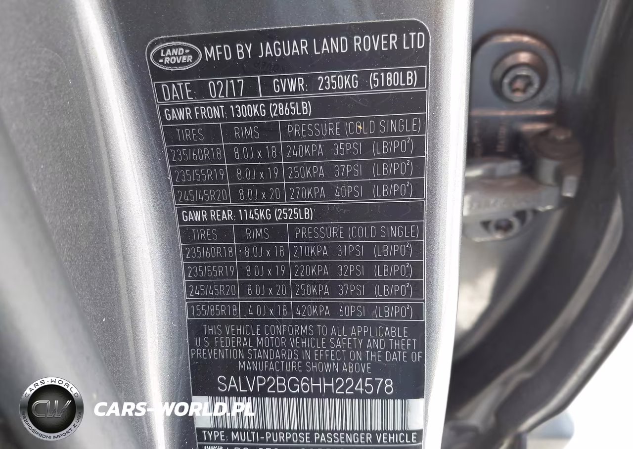 2017 Land Rover Range Rover Evoque Se-Se Premium VIN:SALVP2BG6HH224578 - 9