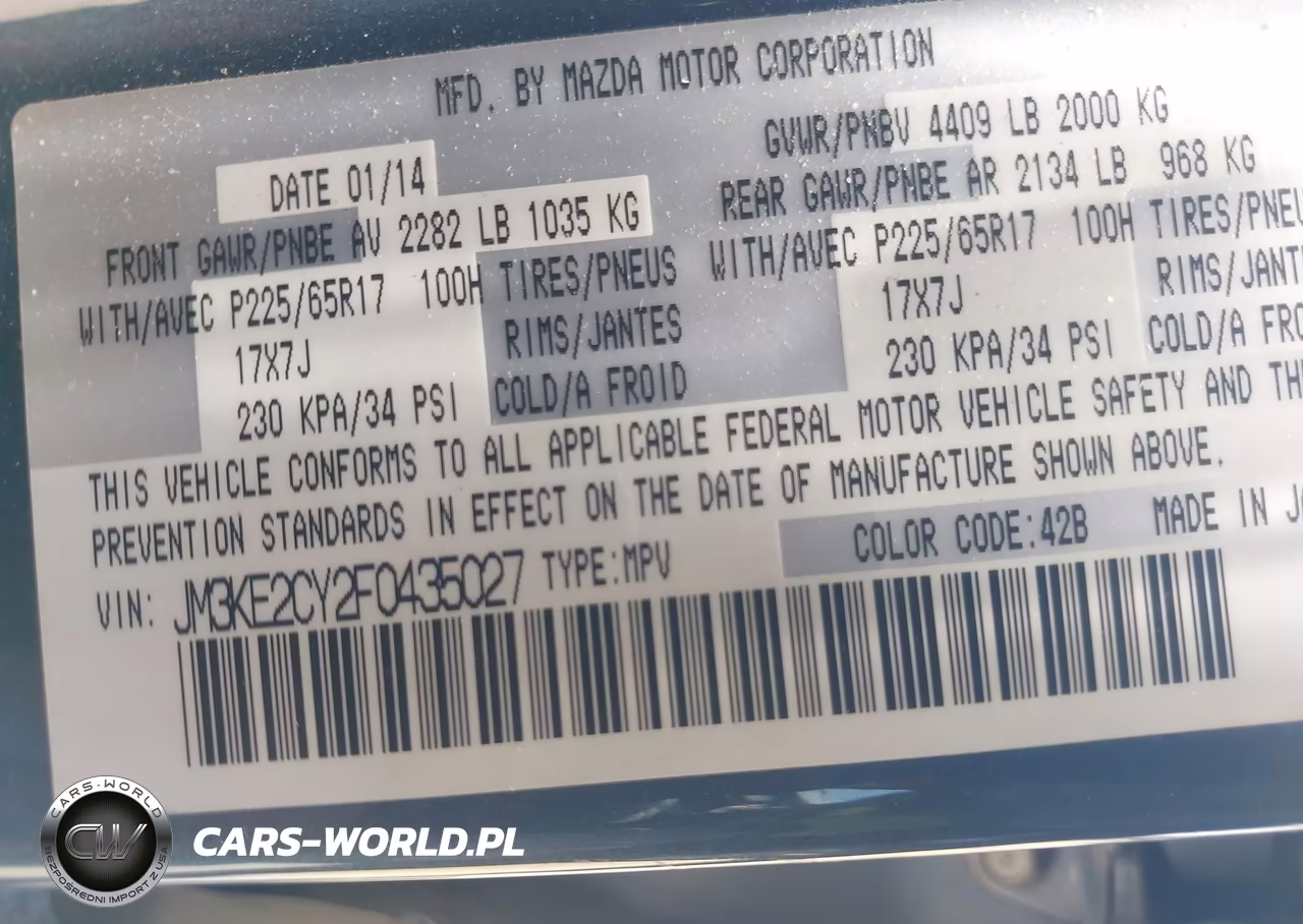 2015 Mazda Cx-5 Touring VIN:JM3KE2CY2F0435027 - 9