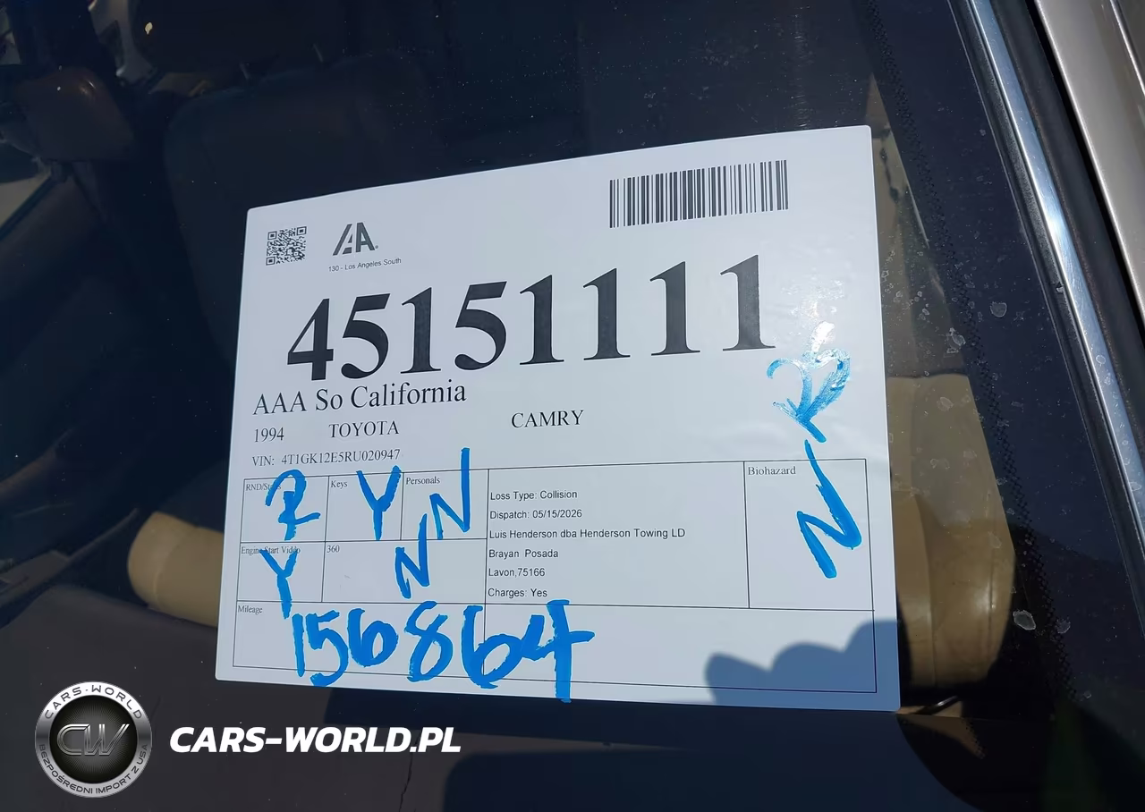 1994 Toyota Camry Le VIN:4T1GK12E5RU020947 - 12